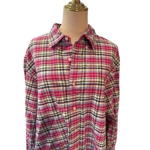 Ralph Lauren Plaid Button Down Shirt Long Sleeve Casual Top‎ Men's XXL
